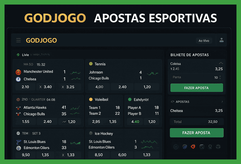 Aposte em apostas esportivas no cassino online GODJOGO